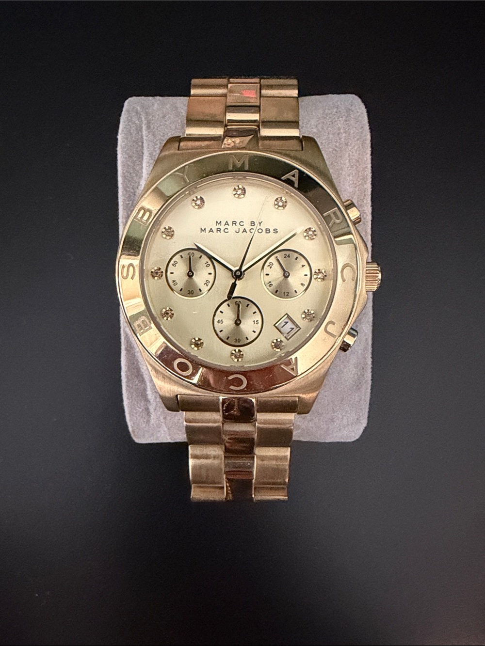 Marc by Marc Jacobs womens Gold Tone Chronograph Watch